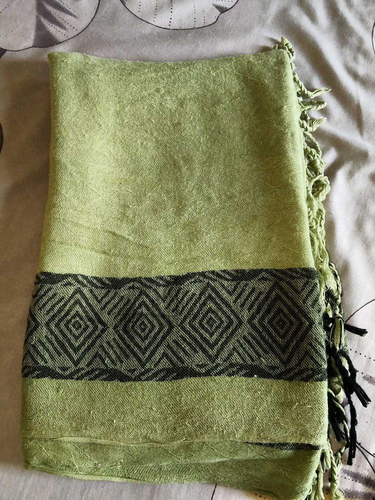 Light Green Dupatta with Tassels