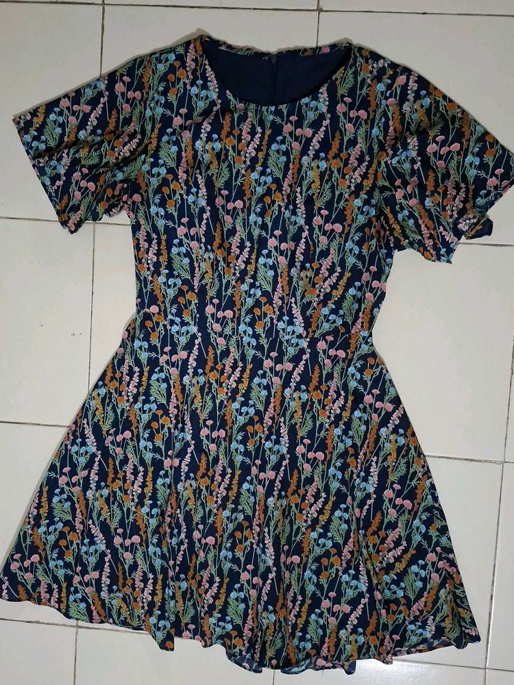 Floral Print Fit &amp; Flare Dress
