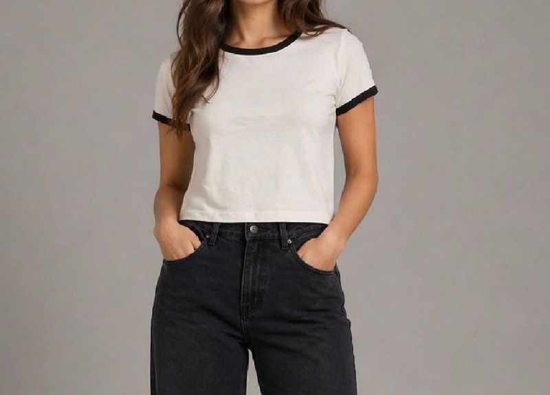 Cream Ringer Tee