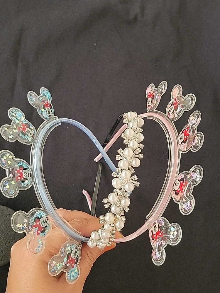 Micky mouse and pearl Headband Combo