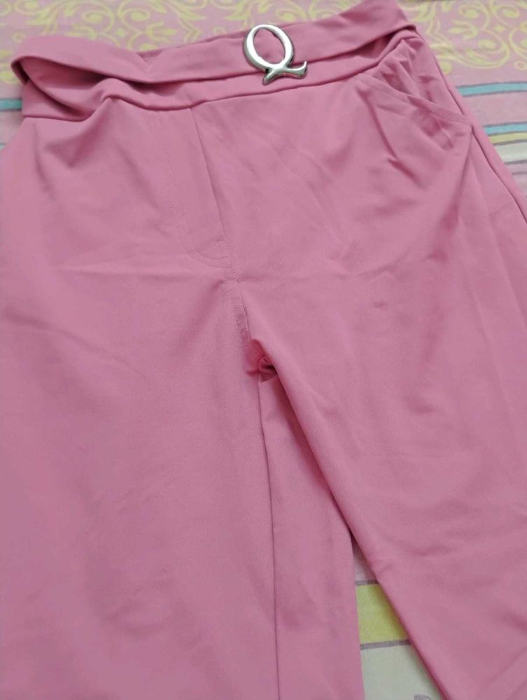 Stylish Pink Casual Pants