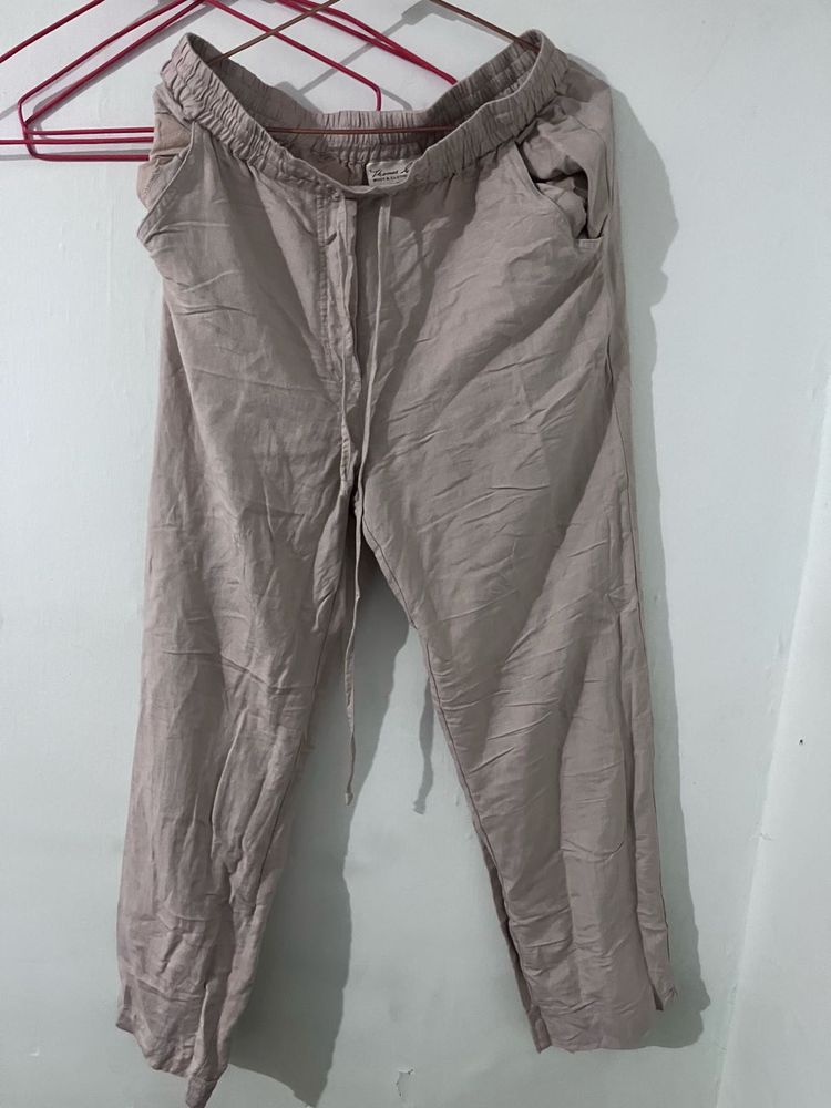 Lightweight Drawstring Linen Pants