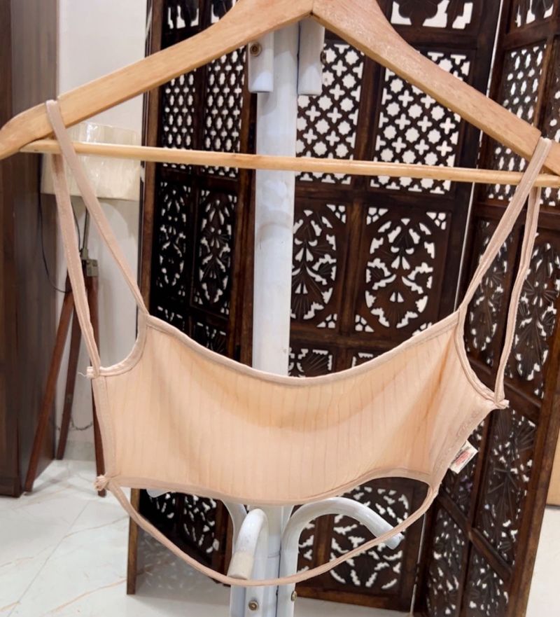 Ribbed Square Neck backless bralette