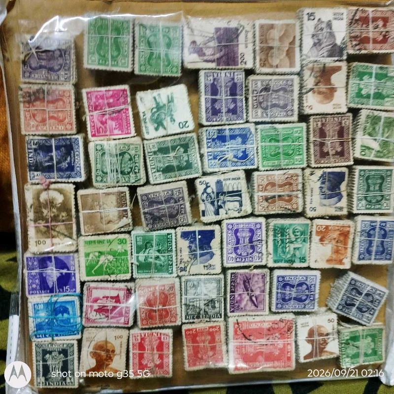 Collection of 5000 Vintage Indian Stamps