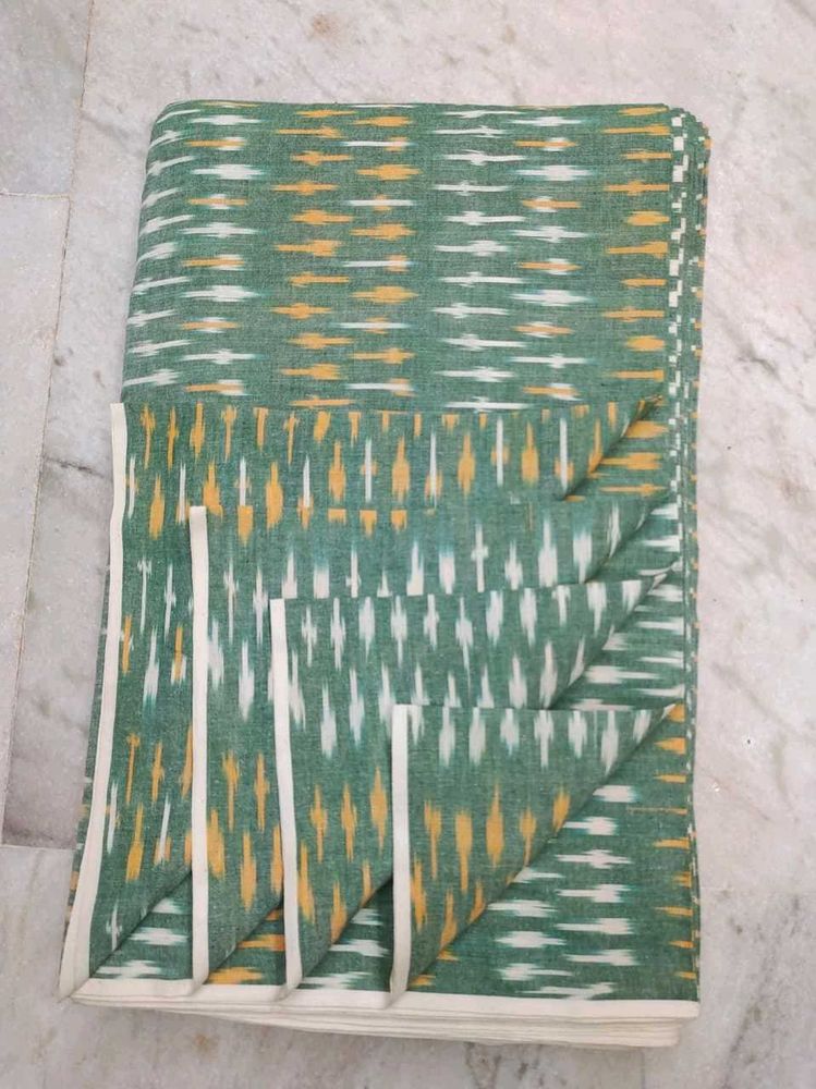 Green Ikat Print Fabric