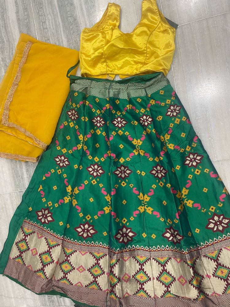 Vibrant Green Lehenga Choli Set