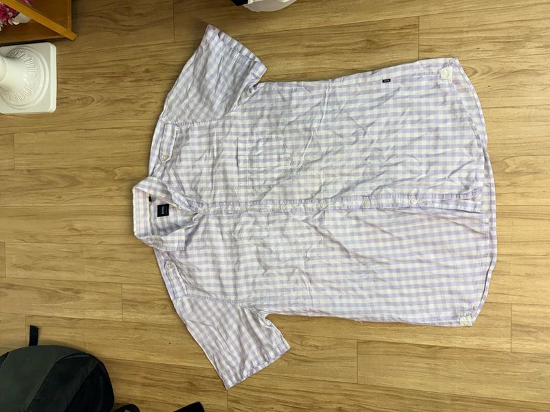 Men's Gingham Short Sleeve Shirt