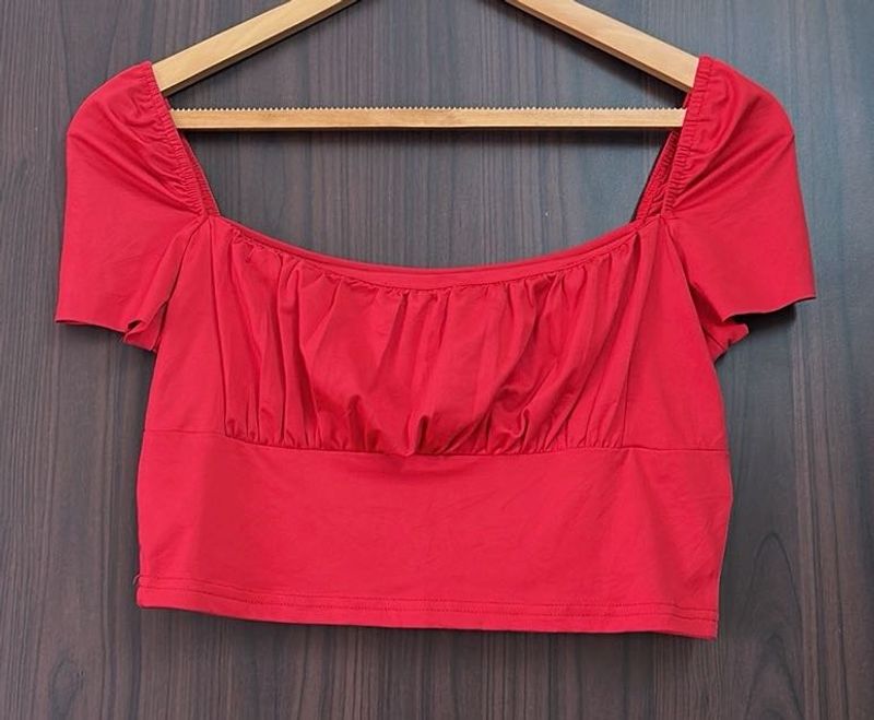 Red Smocked Top