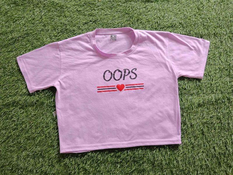 Oops Graphic T Shirt Lavender Color