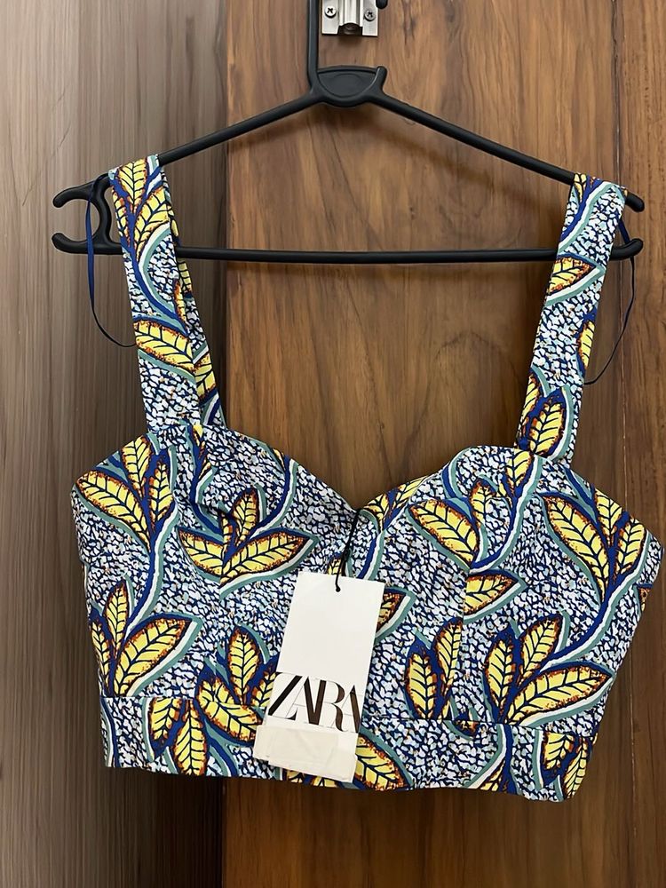 Zara  Printed Crop Top