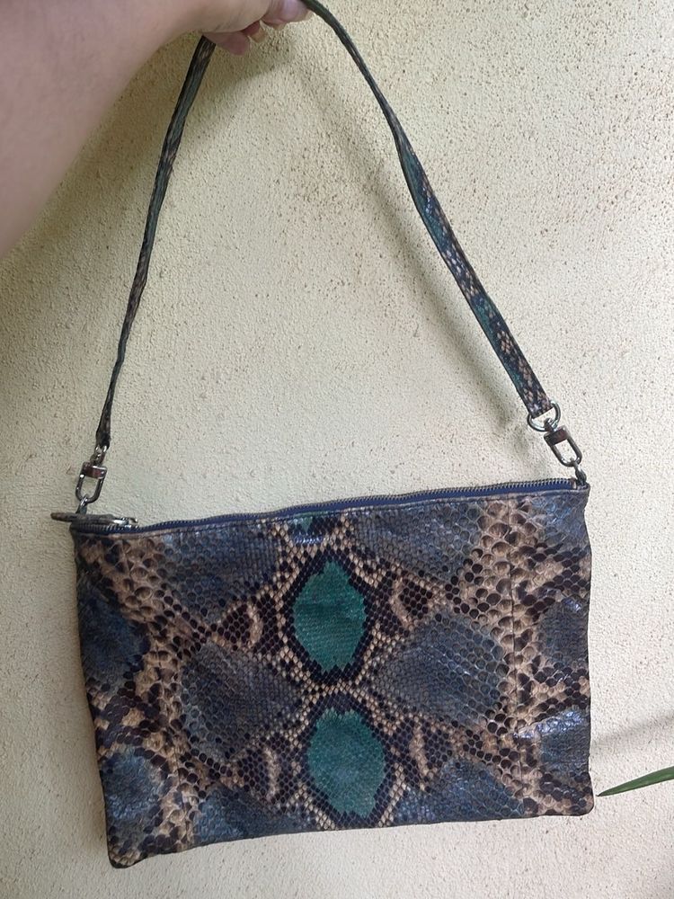 Stylish Snakeskin Clutch Bag