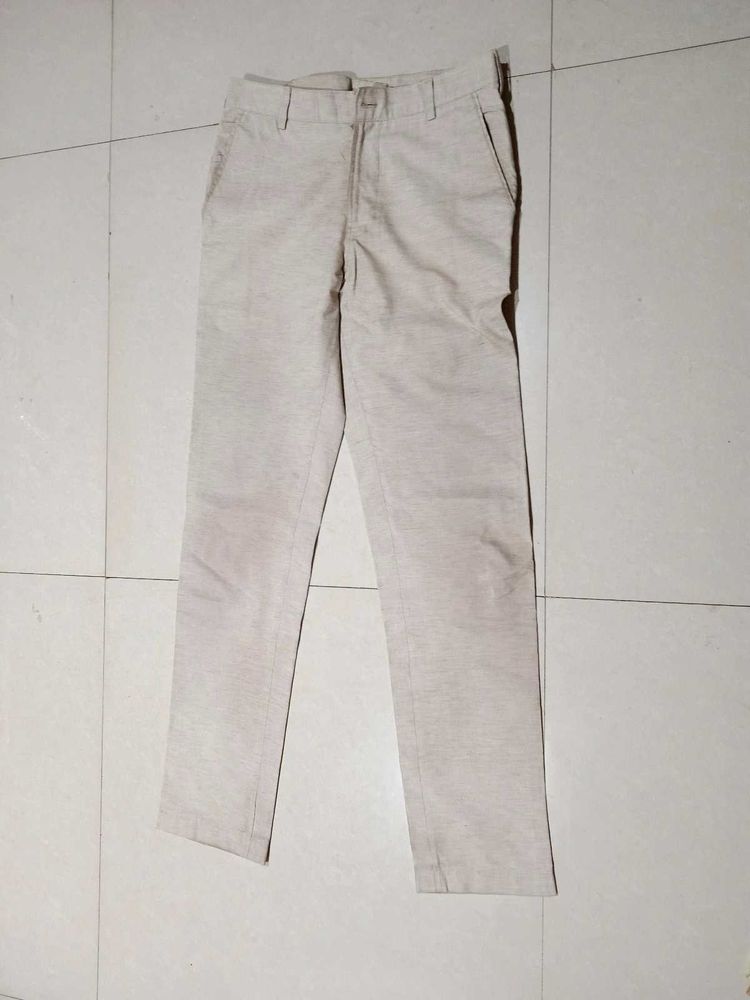 Light Beige Casual Pants
