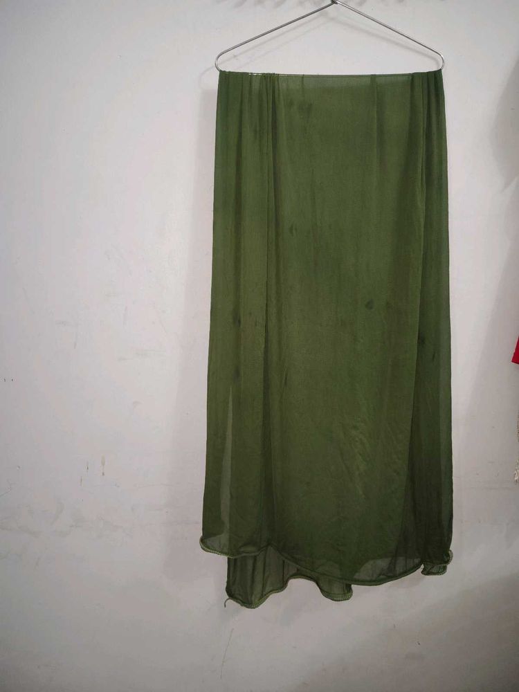Elegant Olive Green Dupatta georgette net stall
