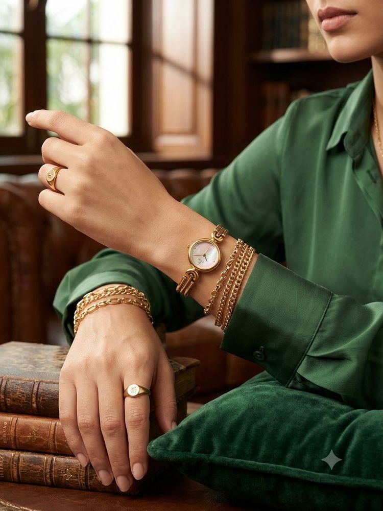 Titan Mother-of-Pearl Dial Bracelet Watch