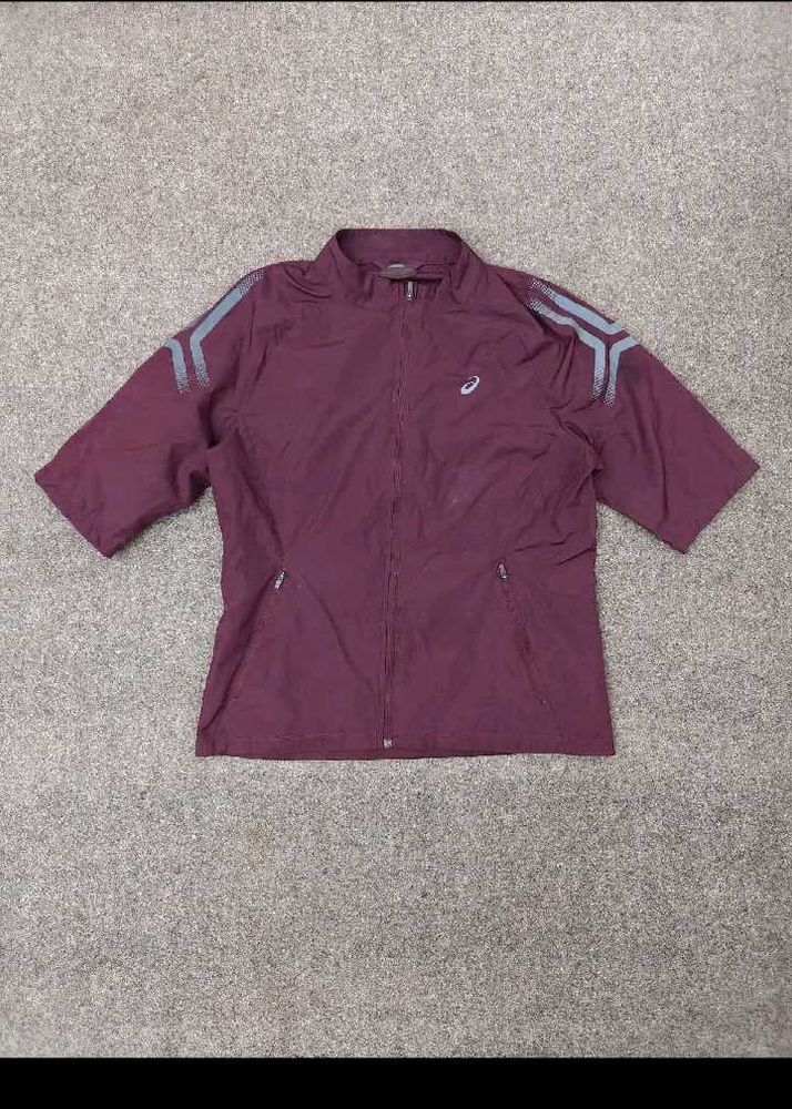 Asics Maroon Short Sleeve Jersey