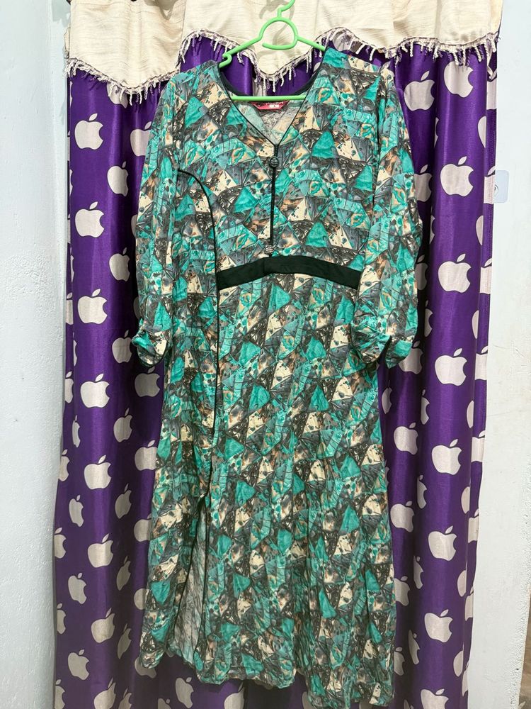 Vibrant Geometric Print Kurti