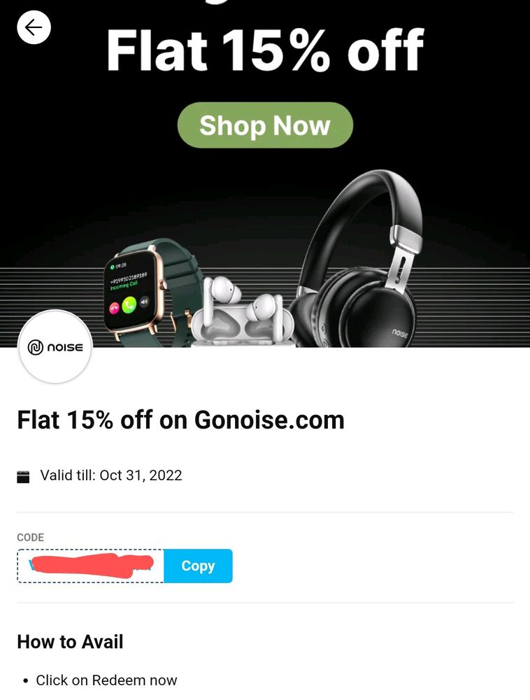 Gonoise flat 15% off voucher