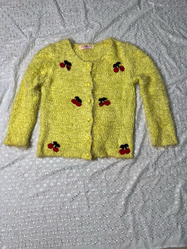 Yellow Cherry Cardigan