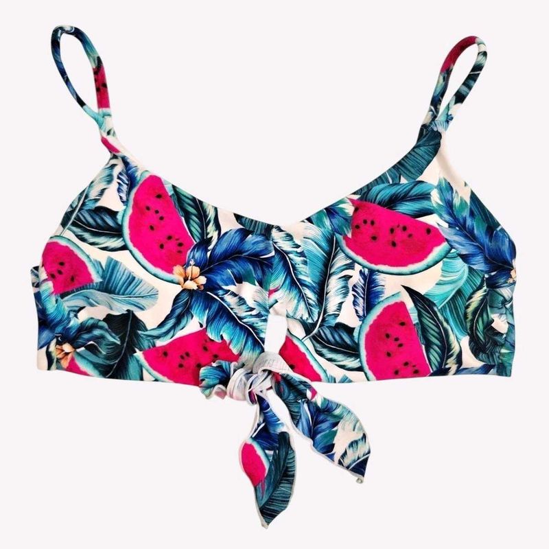 Watermelon Tropical Print Bikini Top 28/30