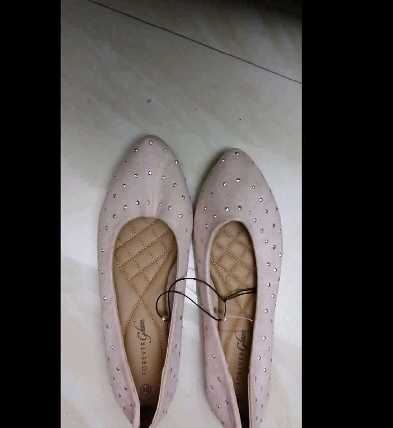 Sparkling Pink Ballet Flats - Size 38