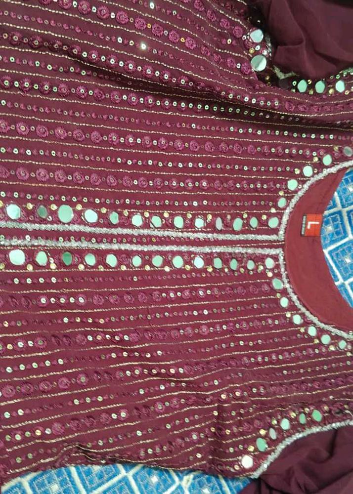 Designer Embellished sharara frock