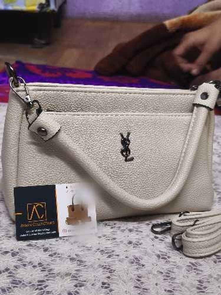 Elegant Cream Crossbody Bag