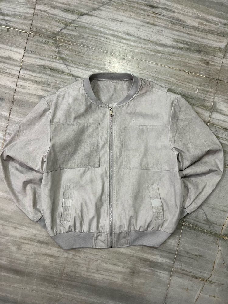 Stylish Grey Bomber Jacket