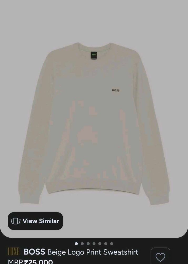 BOSS Beige Logo Sweatshirt