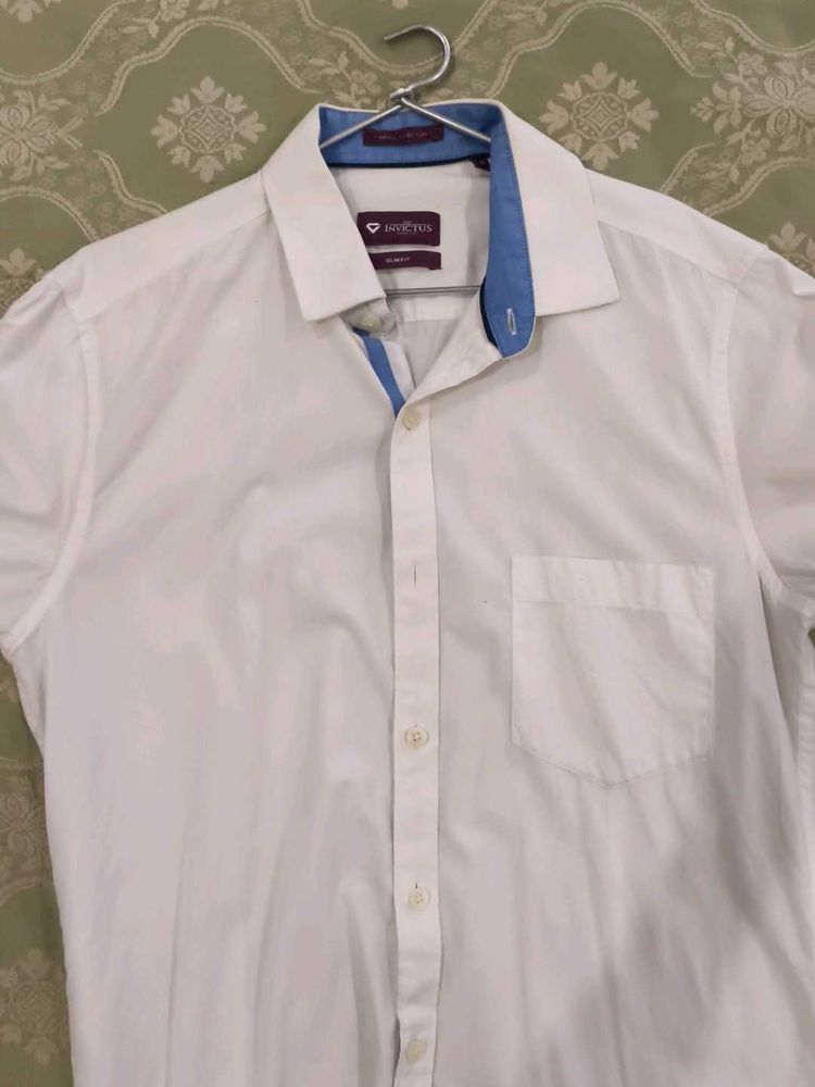 Men's White Short Sleeve Shirt