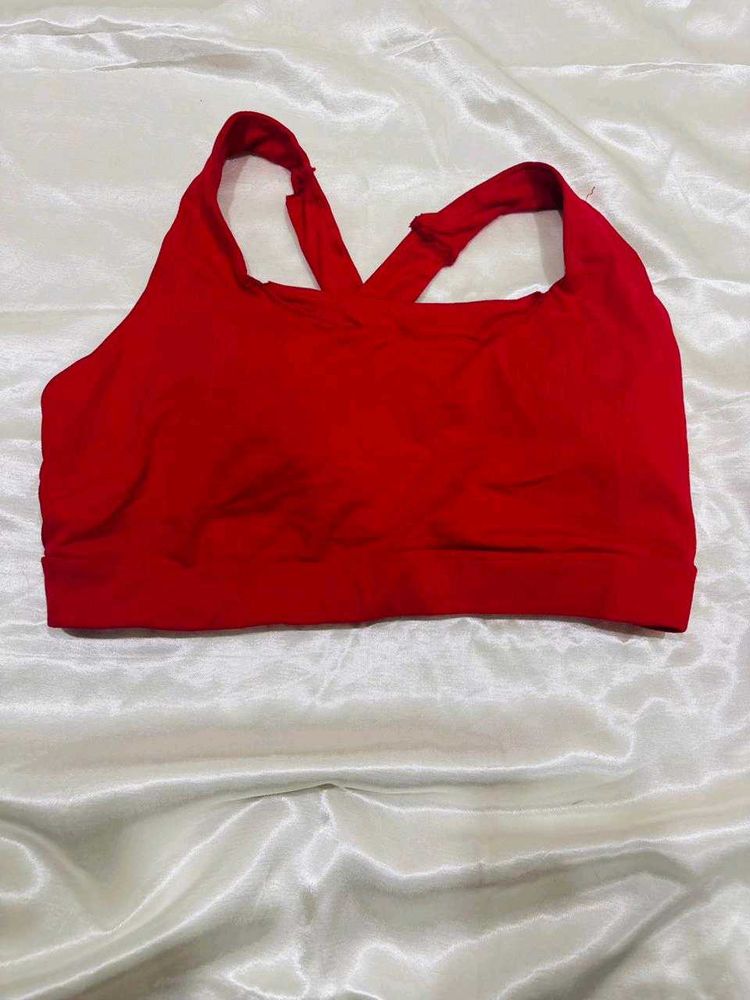 Red Sports Bra