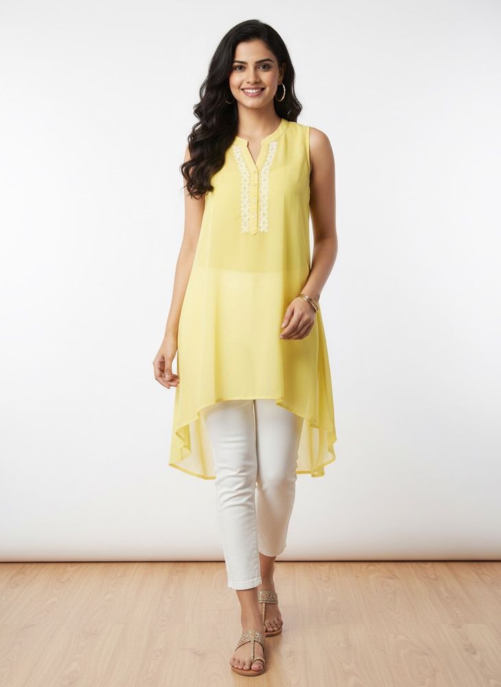 Yellow Sleeveless Top