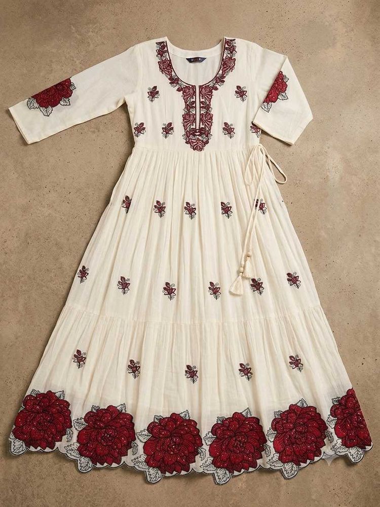 New Embroidered Cotton Umbrella kurta