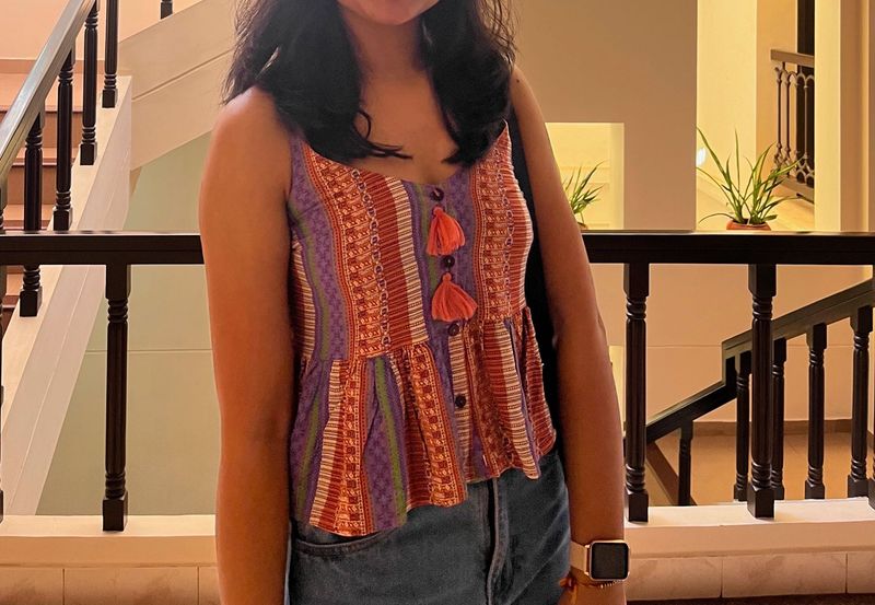 Boho Peplum Top