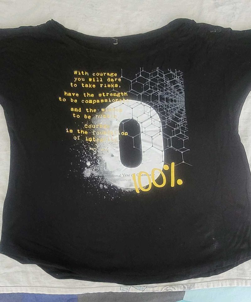 Short Cum Crop Top Black