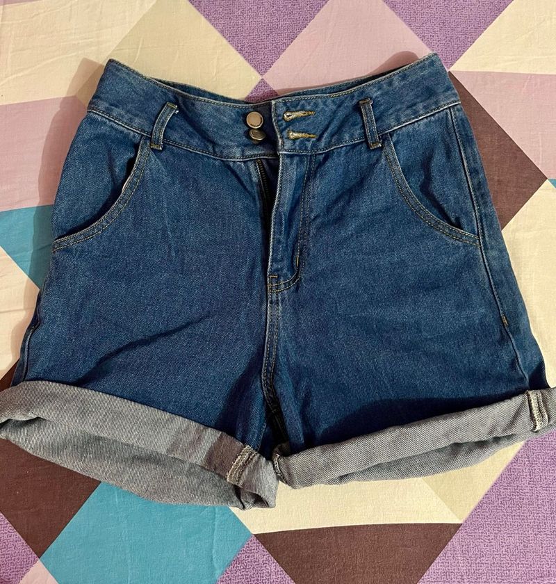 High Waisted Denim Shorts