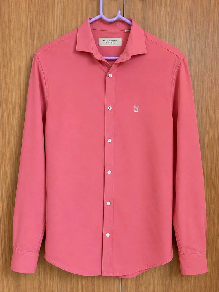 Burberry Men's Pink Button-Up Shirt