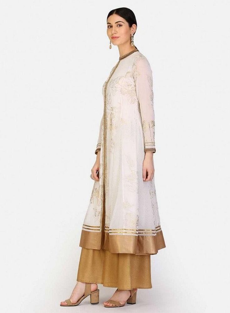 Wishful Anarkali White