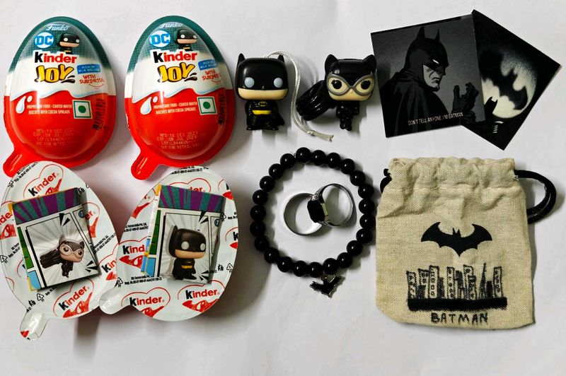 DC Kinder Joy Batman Toy and Accessories Bundle