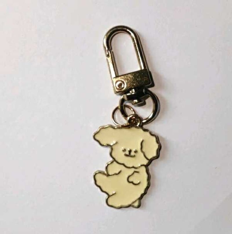 Cute Dog puppy metal Keychain Charm
