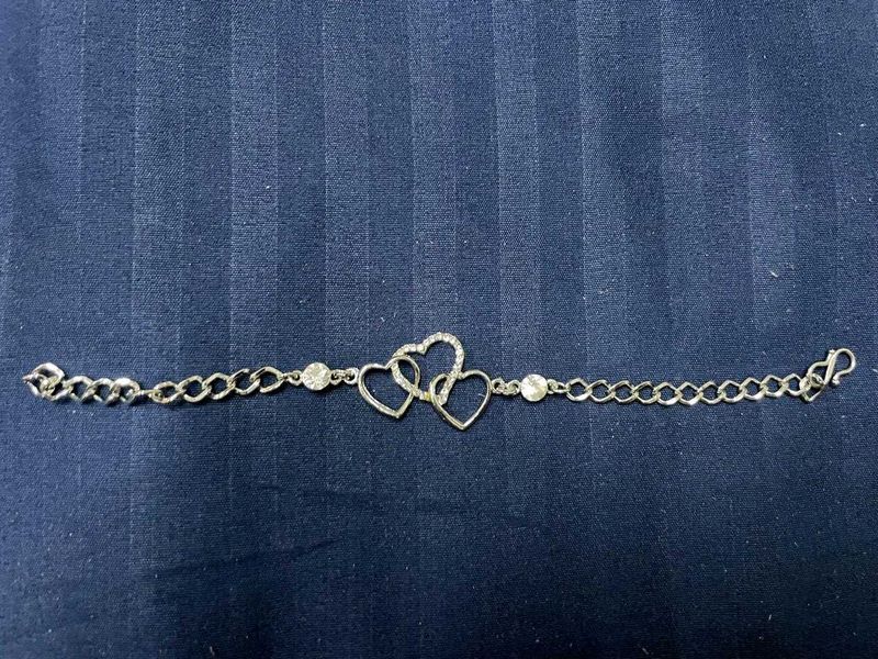 Silver Heart Charm Bracelet