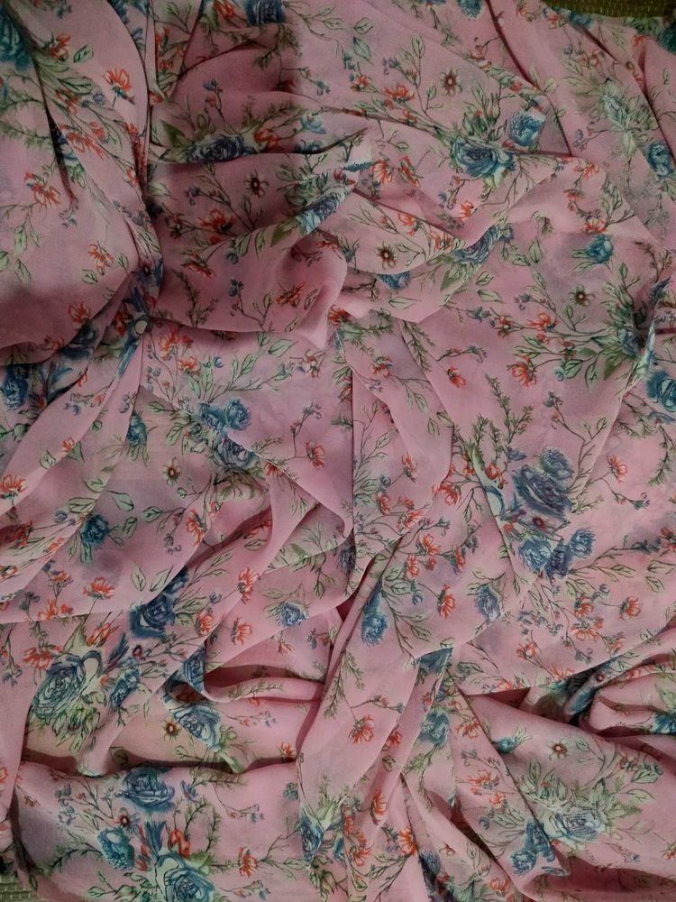 Beautiful Floral Pic georgette 🩷💘💝💖