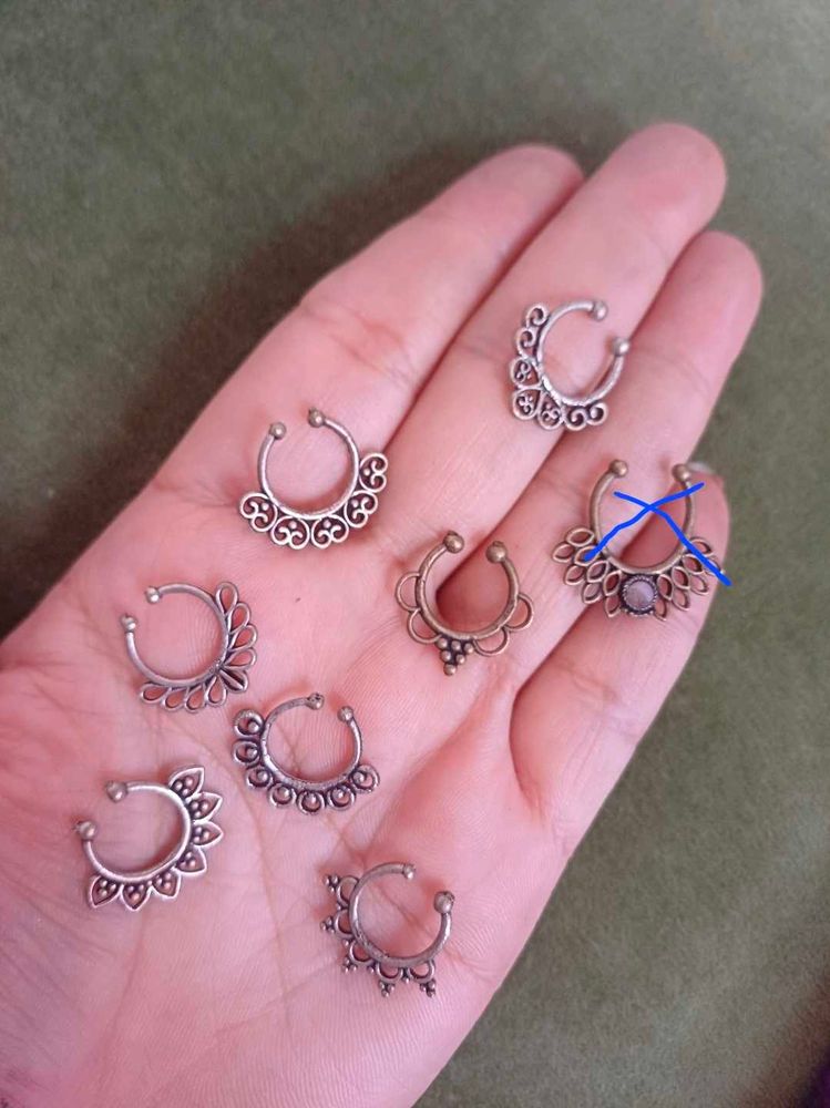 Boho Septum Rings - Set of 7