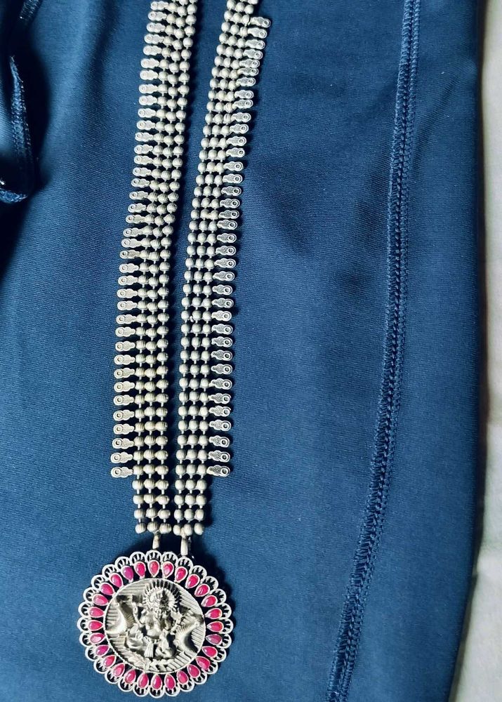 Traditional antique  Indian Oxidised Necklace long