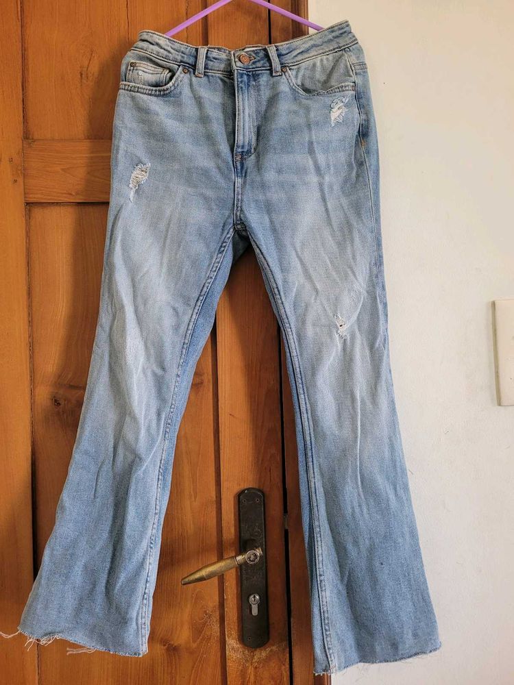 Flared Denim Jeans