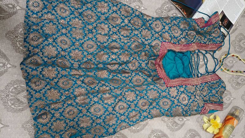 Stunning Teal Brocade kurta