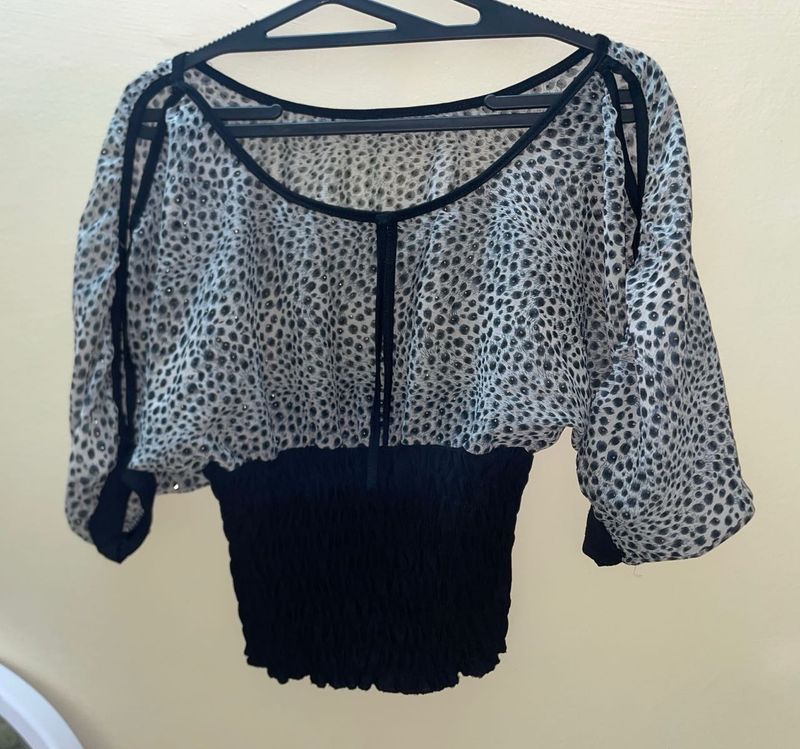Y2K Blouson top