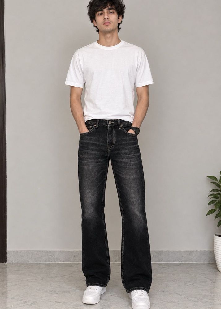 Stylish Black Flared Jeans