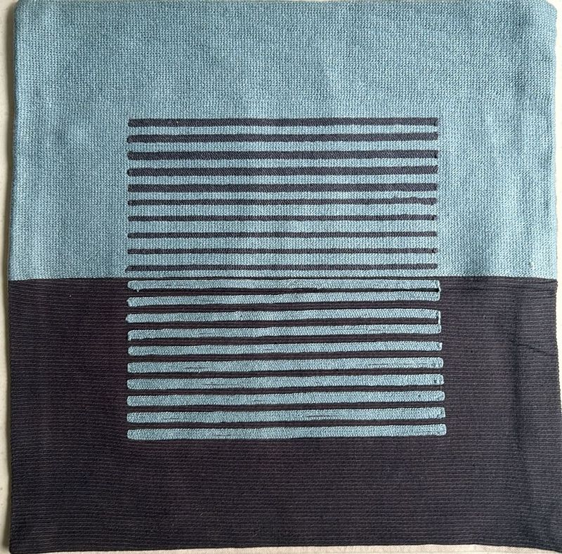 45x45 Blue Cotton Cushion