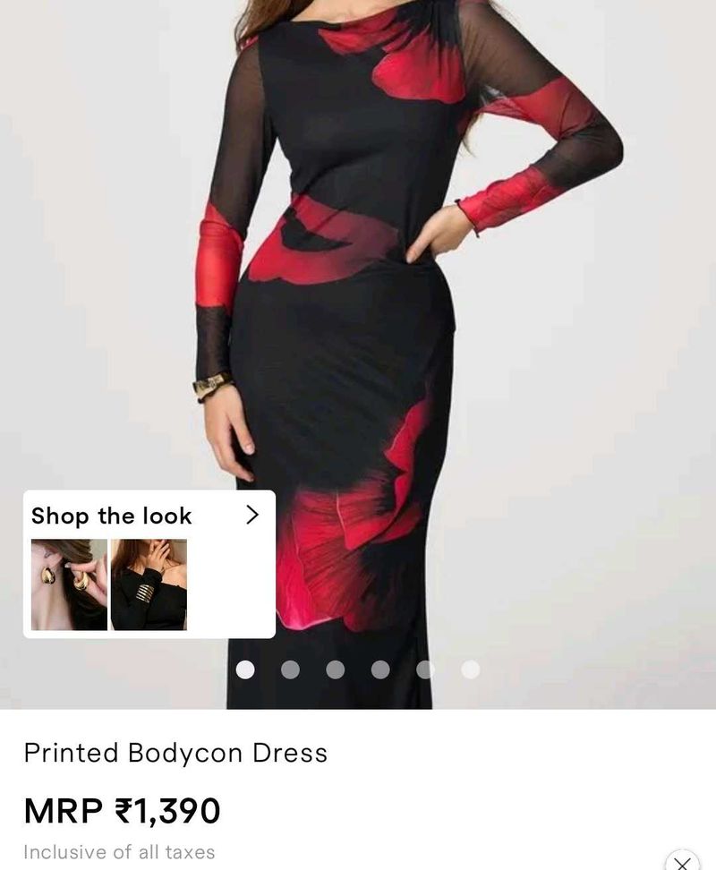 SAVANA Printed Bodycon Maxi Dress