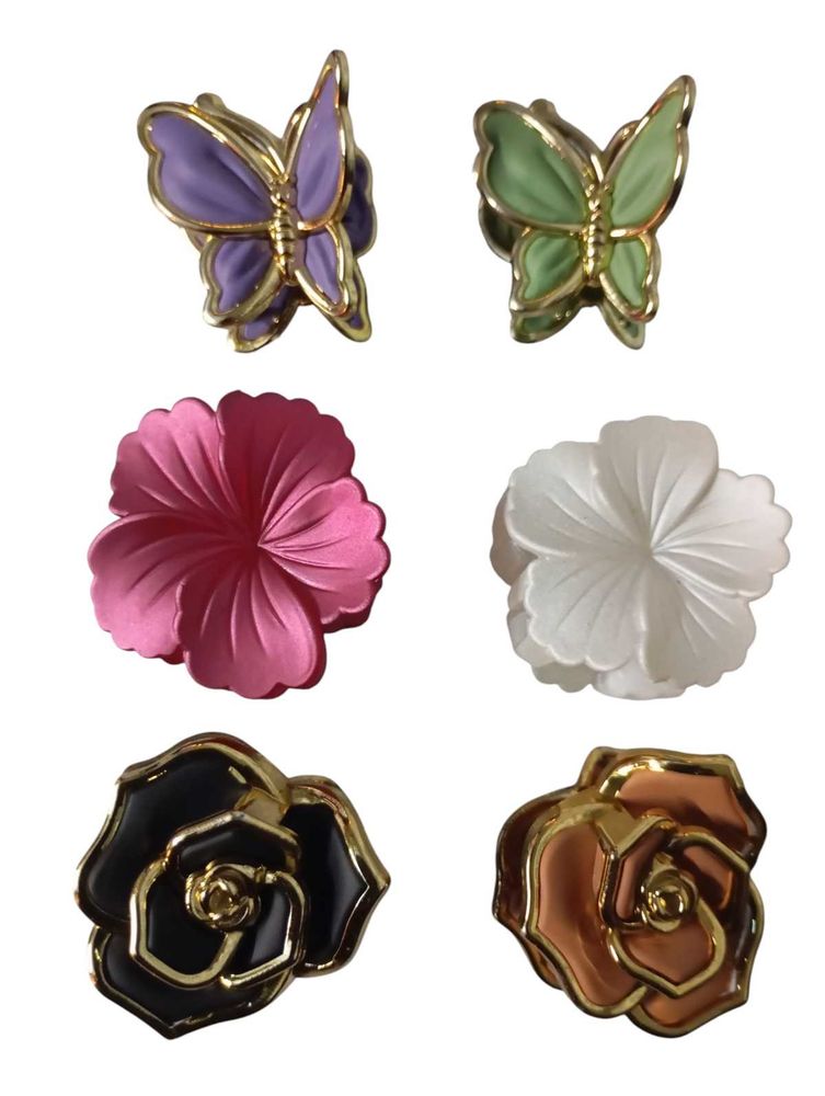 Charming Butterfly &amp; Flower Brooch Set